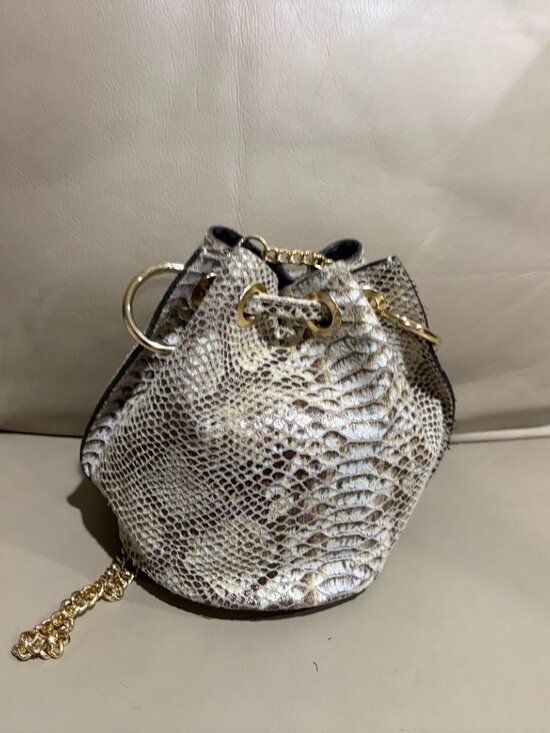 House of Harlow 1960 Handbags - "House of Harlow 1960" Snakeskin Small Bucket Bag (Preowned)